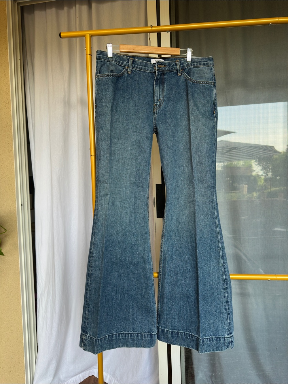 Re/Done Blue Flare Jeans - Classic Mid Wash Brand New with Tags